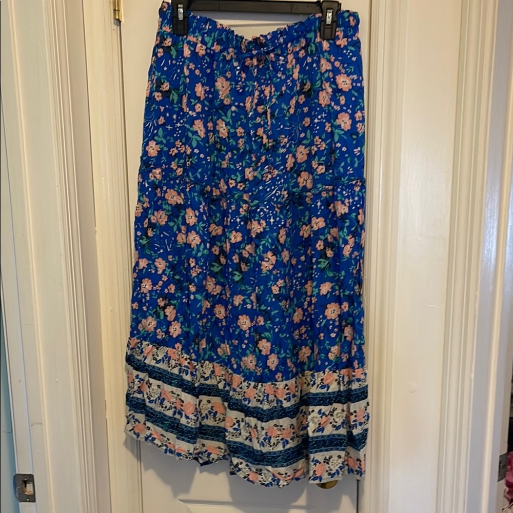 Floral Blue Skirt